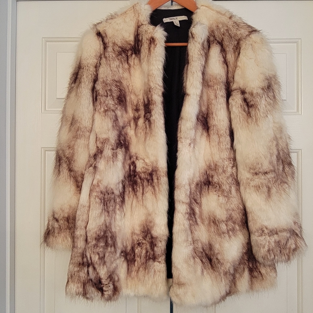 Zara Faux Fur Coat/ Jacket Small